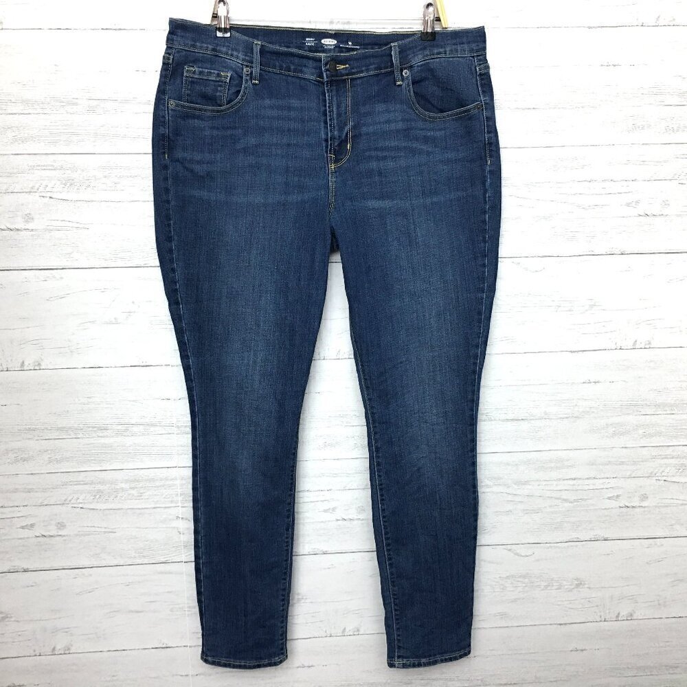 Old Navy Women's Skinny Jeans Medium Wash Stretch size 16 length 31"